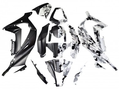 Affordable 2008-2010 Kawasaki ZX10R Motorcycle Fairings - White Black Split Australia