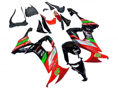 Affordable 2008-2010 Kawasaki ZX10R Motorcycle Fairings - Red Green Black Australia