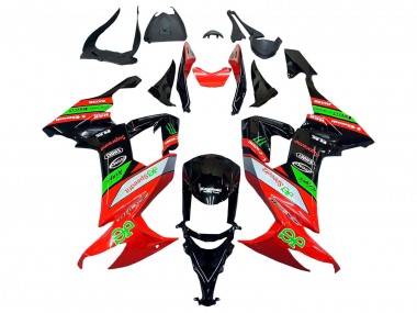 Affordable 2008-2010 Kawasaki ZX10R Motorcycle Fairings - Red Green Black Australia