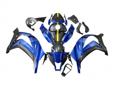 Affordable 2008-2010 Kawasaki ZX10R Motorcycle Fairings - Blue Yellow Matte Black Australia