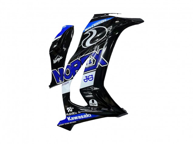 2011-2015 Kawasaki ZX10R Motorcycle Fairings - Blue White Glossy Black Australia