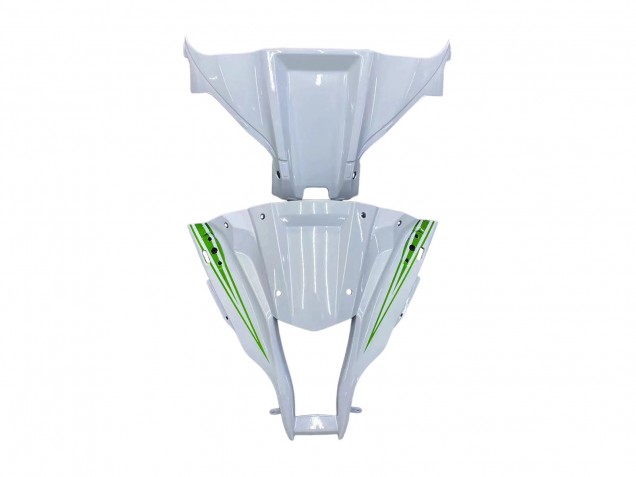 2011-2015 Kawasaki ZX10R Motorcycle Fairings - White Green Stripe Black Ninja Australia