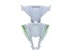 2011-2015 Kawasaki ZX10R Motorcycle Fairings - White Green Stripe Black Ninja Australia