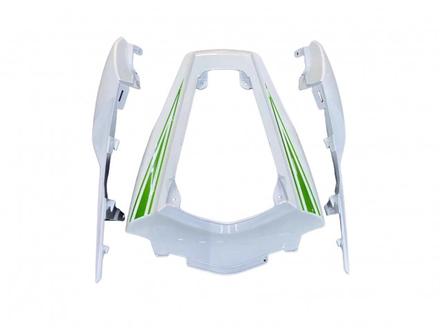2011-2015 Kawasaki ZX10R Motorcycle Fairings - White Green Stripe Black Ninja Australia
