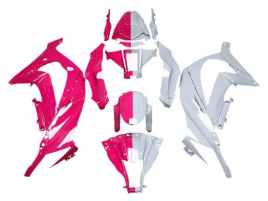 Affordable 2011-2015 Kawasaki ZX10R Motorcycle Fairings - Pink White Split Australia