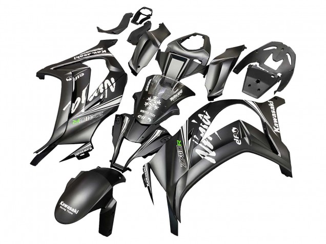 2011-2015 Kawasaki ZX10R Motorcycle Fairings - Matte Black Green Elf Australia