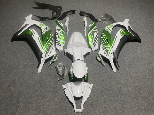 2011-2015 Kawasaki ZX10R Motorcycle Fairings - White Green Matte Black Australia