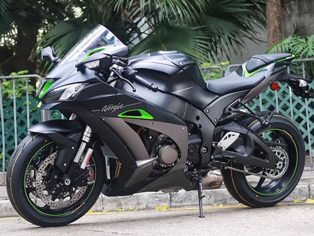 2011-2015 Kawasaki ZX10R Motorcycle Fairings - Matte Black Green White Honeycomb Australia