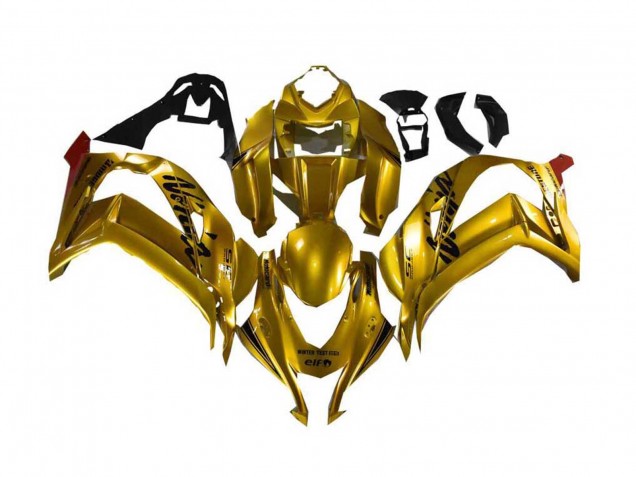 2016-2020 Kawasaki ZX10R Motorcycle Fairing - Gold Black Australia