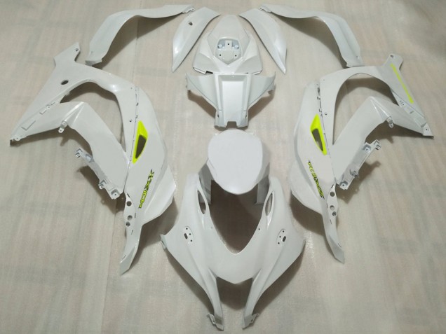 2016-2020 Kawasaki ZX10R Motorcycle Fairings - White Neon Yellow Australia