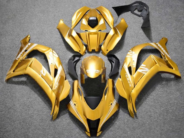 2016-2020 Kawasaki ZX10R Motorcycle Fairings - Gold White Australia
