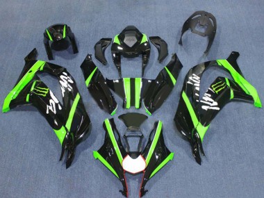 Affordable 2016-2020 Kawasaki ZX10R Motorcycle Fairings - Glossy Black Green Monster Australia