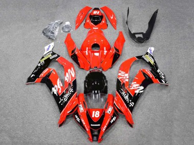 Affordable 2016-2020 Kawasaki ZX10R Motorcycle Fairings - Red Glossy Black White Monster 18 Australia