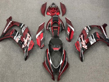 Affordable 2016-2020 Kawasaki ZX10R Motorcycle Fairings - Maroon Red White Glossy Black Australia