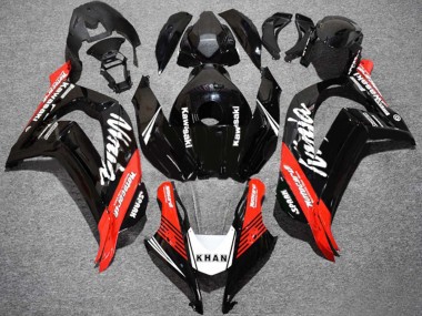 Affordable 2016-2020 Kawasaki ZX10R Motorcycle Fairings - Glossy Black Red White KHAN Spark Australia