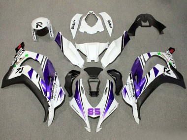 Affordable 2016-2020 Kawasaki ZX10R Motorcycle Fairings - White Purple Black Alstare 85 Australia