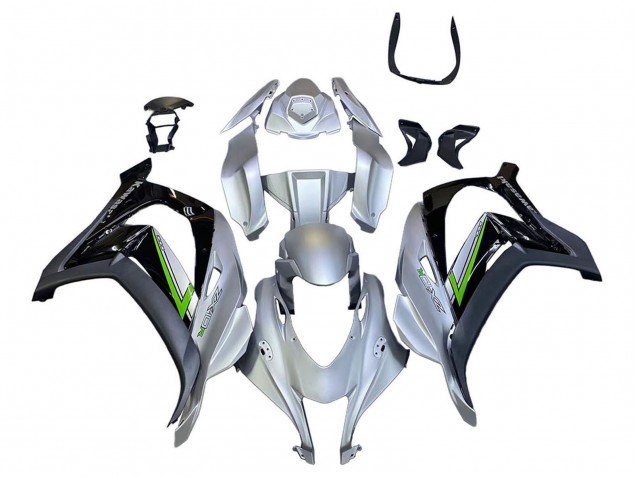 2016-2020 Kawasaki ZX10R Motorcycle Fairing - Silver Green Black Australia
