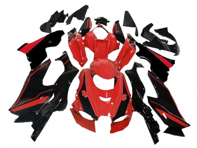2021-2025 Kawasaki ZX10R Motorcycle Fairings - Red Glossy Black Australia