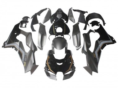 Affordable 2021-2025 Kawasaki ZX10R Motorcycle Fairings - Black Grey Gold Australia