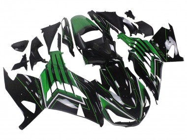 Affordable 2012-2024 Kawasaki ZX14R ZZR1400 Motorcycle Fairings - Green Glossy Black Stripe Australia