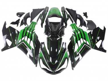 Affordable 2012-2024 Kawasaki ZX14R ZZR1400 Motorcycle Fairings - Green Glossy Black Stripe Australia