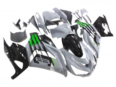 Affordable 2012-2024 Kawasaki ZX14R ZZR1400 Motorcycle Fairings - Grey Green Black Australia