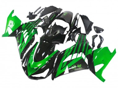 Affordable 2012-2024 Kawasaki ZX14R ZZR1400 Motorcycle Fairing Kits - Green Glossy Black Australia