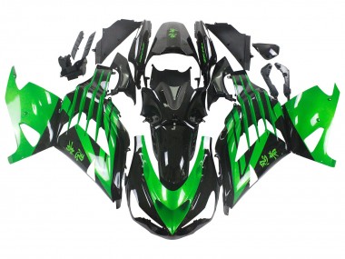 Affordable 2012-2024 Kawasaki ZX14R ZZR1400 Motorcycle Fairing Kits - Green Glossy Black Australia