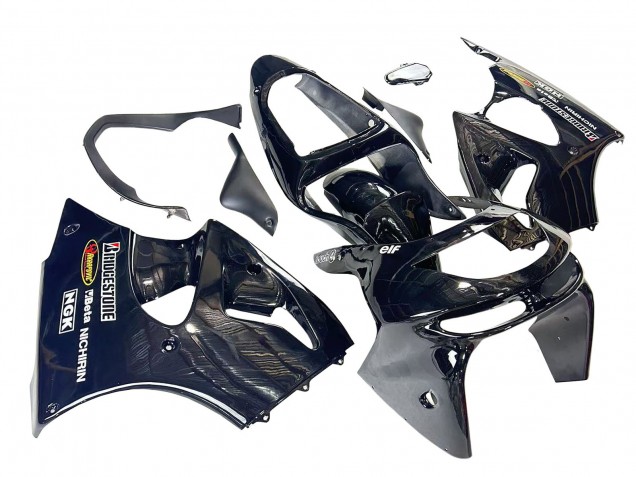 1998-1999 Kawasaki ZX6R Motorcycle Fairings - Glossy Black Yellow Elf Bridgestone Australia