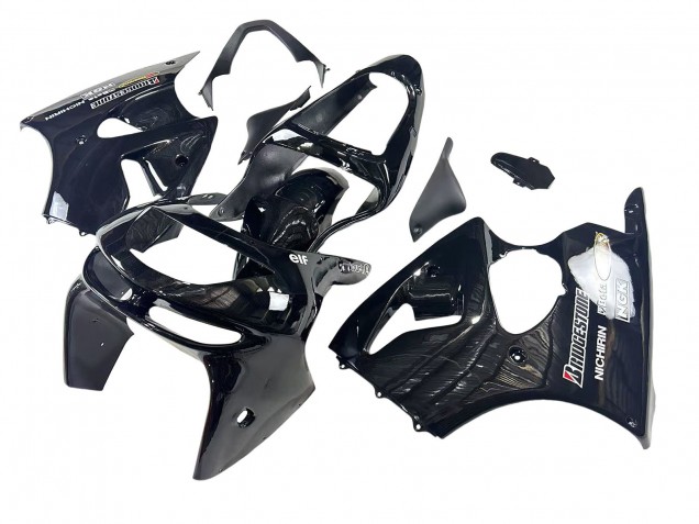1998-1999 Kawasaki ZX6R Motorcycle Fairings - Glossy Black Yellow Elf Bridgestone Australia