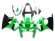 1998-1999 Kawasaki ZX6R Motorcycle Fairings - Green White Glossy Black Australia