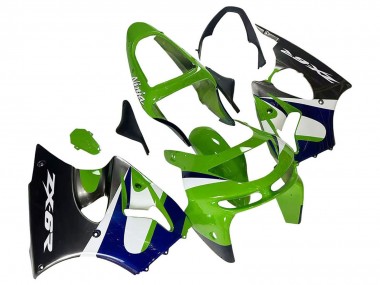 Affordable 1998-1999 Kawasaki ZX6R Motorcycle Fairings - Green White Blue Silver Glossy Black Australia
