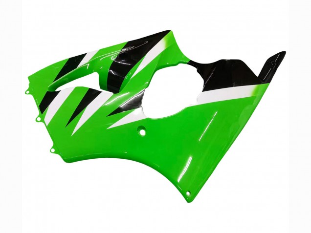2000-2002 Kawasaki ZX6R Motorcycle Fairings - Green White Black Australia
