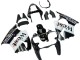 2000-2002 Kawasaki ZX6R Motorcycle Fairings - Glossy Black White West Michelin Australia