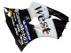 2000-2002 Kawasaki ZX6R Motorcycle Fairings - Glossy Black White West Michelin Australia