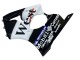 2000-2002 Kawasaki ZX6R Motorcycle Fairings - Glossy Black White West Michelin Australia