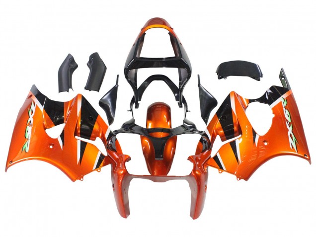 2000-2002 Kawasaki ZX6R Motorcycle Fairings - Orange Black Australia
