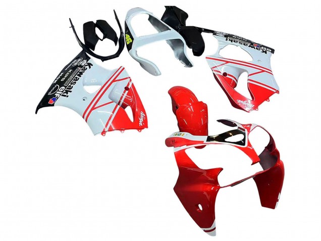 2000-2002 Kawasaki ZX6R Motorcycle Fairings - White Red Black Australia