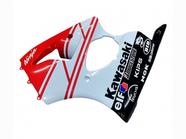 2000-2002 Kawasaki ZX6R Motorcycle Fairings - White Red Black Australia