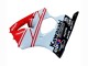 2000-2002 Kawasaki ZX6R Motorcycle Fairings - White Red Black Australia