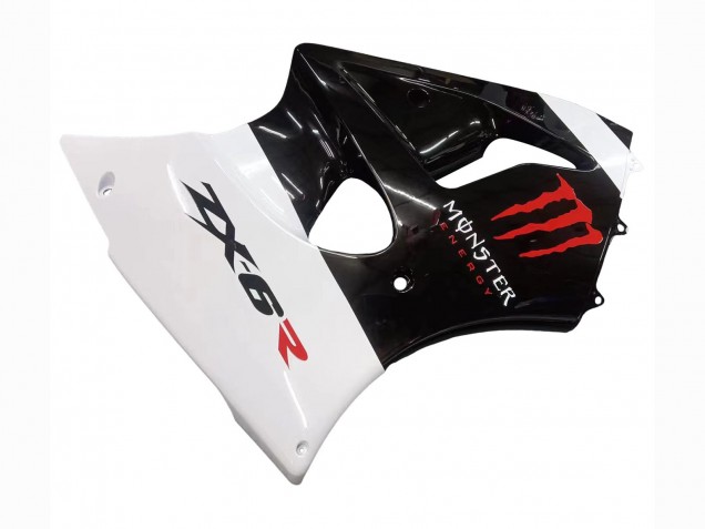 2000-2002 Kawasaki ZX6R Motorcycle Fairings - White Black Red Monster Australia