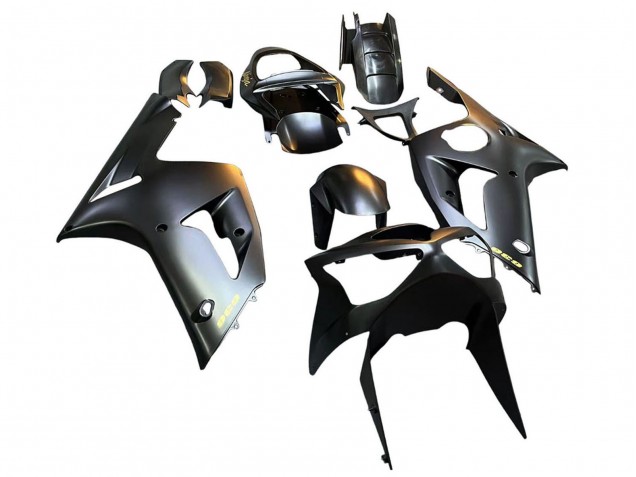 2003-2004 Kawasaki ZX6R Motorcycle Fairings - Matte Black Gold 636 Australia