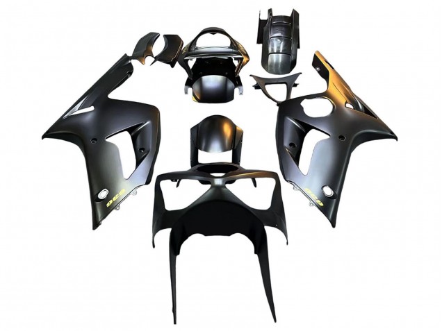 2003-2004 Kawasaki ZX6R Motorcycle Fairings - Matte Black Gold 636 Australia
