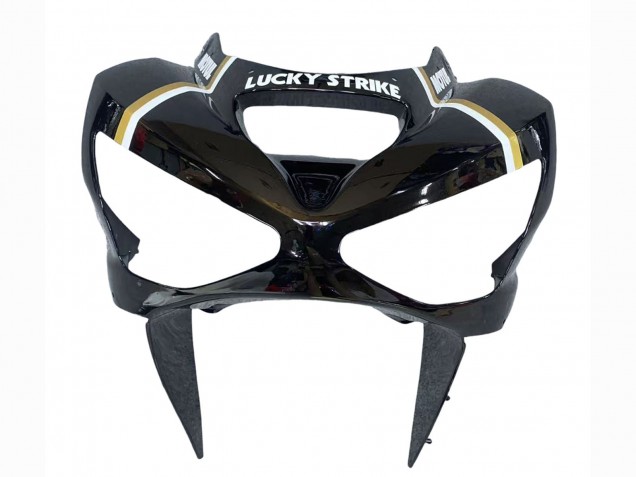 2003-2004 Kawasaki ZX6R Motorcycle Fairings - Glossy Black White Motul Lucky Strike Australia