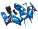 2003-2004 Kawasaki ZX6R Motorcycle Fairings - Blue White Red Shark Australia