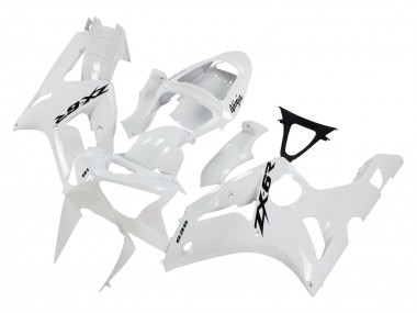 Affordable 2003-2004 Kawasaki ZX6R Motorcycle Fairings - White Black Decals Australia
