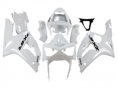 Affordable 2003-2004 Kawasaki ZX6R Motorcycle Fairings - White Black Decals Australia