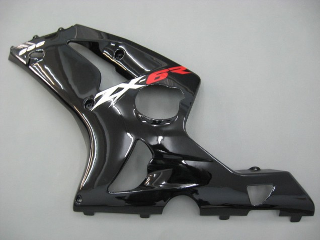 2003-2004 Kawasaki ZX6R Motorcycle Fairings - Glossy Black Australia