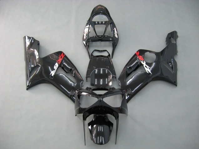 2003-2004 Kawasaki ZX6R Motorcycle Fairings - Glossy Black Australia