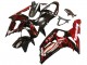 2003-2004 Kawasaki ZX6R Motorcycle Fairings - Glossy Black Red Flame Australia